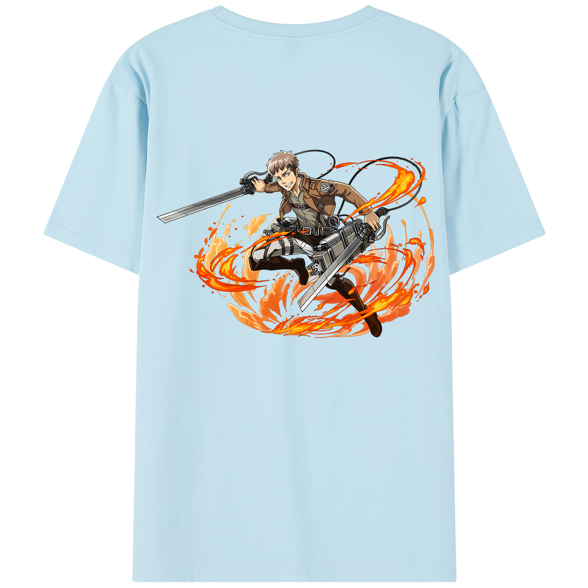 （画像用） 進撃の巨人 ジャン・キルシュタイン Attack on Titan Jean Kirstein 綿100％半袖Tシャツ（背面プリント）